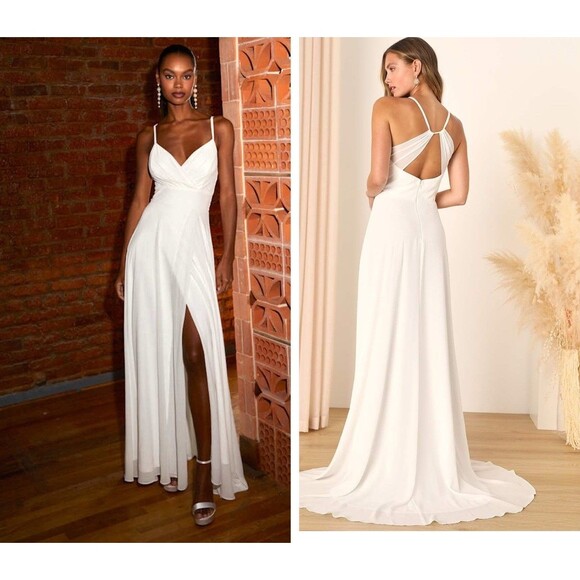 Elegant White Evening Gown - Picture 1 of 10